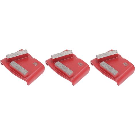Pattini abrasivi trapezoidali rossi SUNGOOYUE 30 - Silenziosi, versatili - per colorazione pavimenti e lucidatura calcestruzzo (3 pezzi)