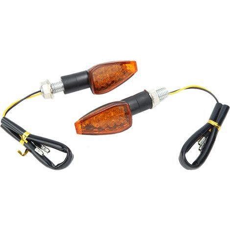Clignotants Moto 14LEDs 2 Pièces, Feux Indicateurs de Direction pour Yamaha, Verre Jaune, Accessoire Éclairage (1/5)