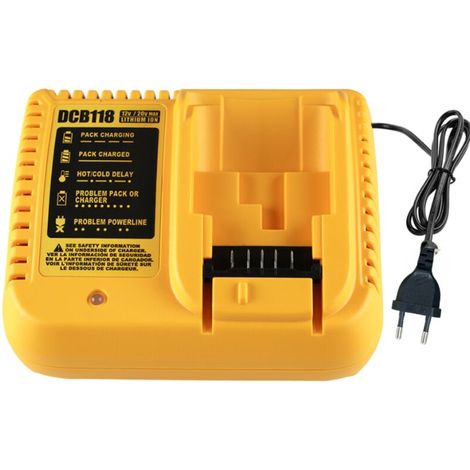 Chargeur de batterie de rechange Aokicase DCB112 pour Dewalt DCB101 DCB105 DCB115 DCB107,DCB206 DCB204 DCB230 DCB240 DCB120 DCB126 DCB612 DCB612 09 DCB 606(Batterie Non Incluse) (1/4)