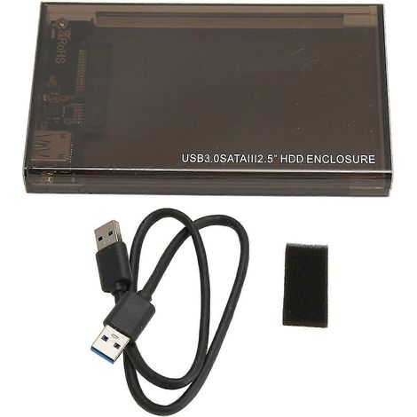 Boîtier pour disque dur SATA III 2,5 pouces USB 3.0 compatible UASP, jusqu'à 6 To. Boîtier portable pour disque dur SSD 2,5 pouces YC S9 FO. (1/5)