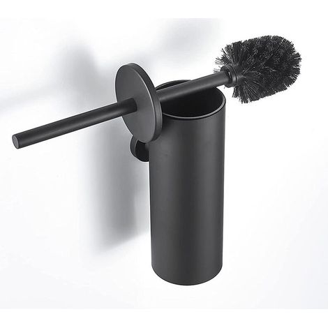 Vasca da bagno nera escobilla con portaescobillas, vasca da bagno in acciaio inox 304 escoba con mango largo