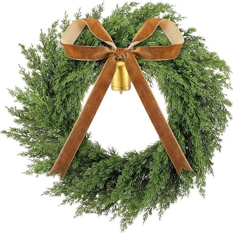 Guirlande De Noël Artificielle - Pin De Norfold 55 Cm - Vert - Pour Porte D'Entrée Mur Fenêtre Intérieur Extérieur - 1 Pièce (1/5)
