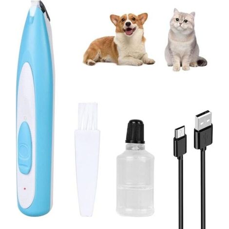 Tondeuse silencieuse pour chiens et pattes avec lumière LED et lumière pour chats - poils d'animaux (1/5)