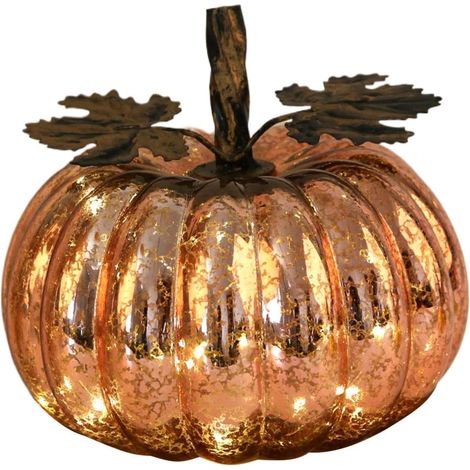 Lumières Halloween Verre LED à Piles avec Minuterie Déco Automne Décorations lumineuses de table d'intérieur Thanksgiving Pour Salon Intérieur Chambre Cheminée Manteau Étagère Ferme Et (1/5)