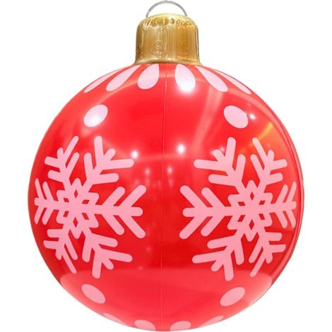 Ornements de Noël gonflables Grande Boule imperméable 60 cm Ballon gonflable Noël Pour arbre de jardin, maison, fête de l'hiver, pelouse, terrasse, toit, , parc (1/5)