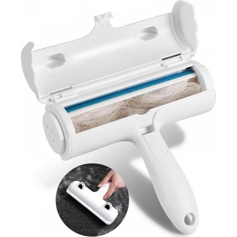 Brosse Anti Poils Animaux Chat Chien, Brosse Ramasse Enlève Poils, Magique Réutilisable pour Poils, Rouleau à Poils d'animaux, Épilateur (1/5)