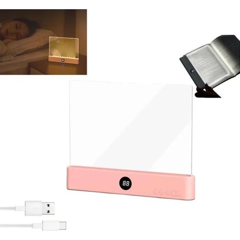 Lampes de lecture Smart Led Book Light, Marque Page Lumineux, Lampe De Lecture Led Rechargeable, 3 Couleurs, Minuterie, Dimmable (1/5)