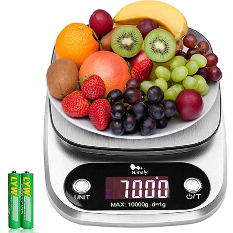 Balance de cuisine : Balance multifonctionnelle de haute précision en acier inoxydable pour la cuisine et la pâtisserie, avec plateau en acier inoxydable facile à nettoyer.-AquaForge (1/5)
