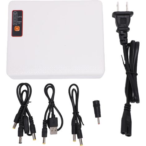 Mini onduleur avec batterie de secours de 16 000 mAh, alimentation sans interruption pour routeur, modem, caméra de sécurité, USB Type-C, plusieurs prises CC et prise américaine. (1/5)