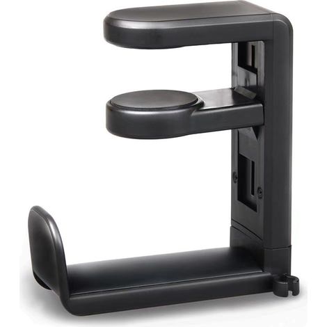 1 Support casque, fixation bureau, bras rotatif, crochet câble, pour PC gaming (1/5)