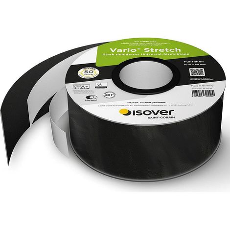 Isover Vario Stretch 80 mm x 10 m - Stark dehnbares Universal Klebeband (1/5)