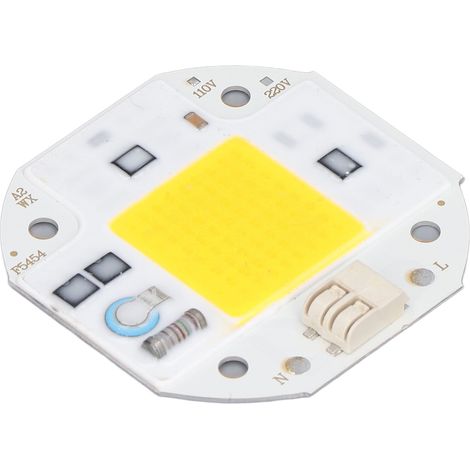 LED COB haute puissance, 50 W, blanc chaud (2800-3500 K), sans alimentation, idéale pour l'éclairage DIY. Fonctionne sans fil. (1/5)