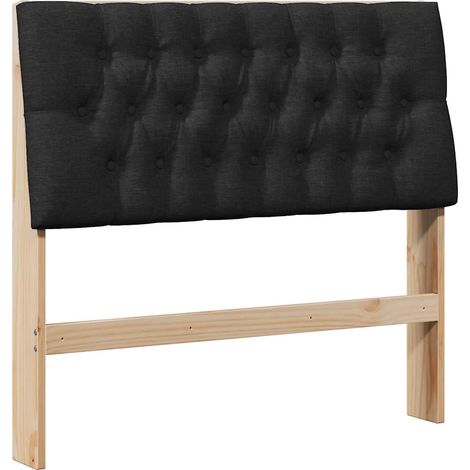 Maison Exclusive - Cabecero tapizado Negro 100 cm Madera de pino