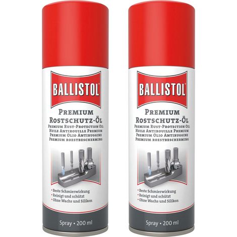 Spray antirouille premium BALLISTOL, 200 ml, 2 pièces