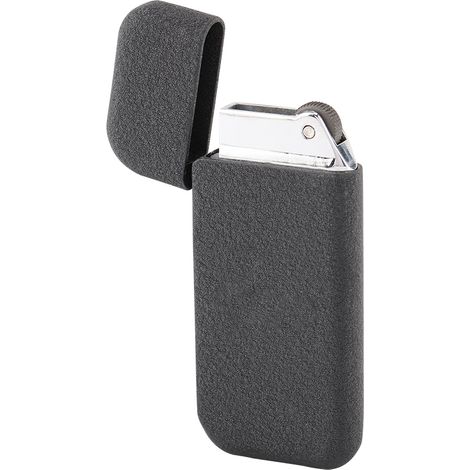 Briquet rechargeable gaz butane normal flamme fine sécurité noire sans gaz (1/5)