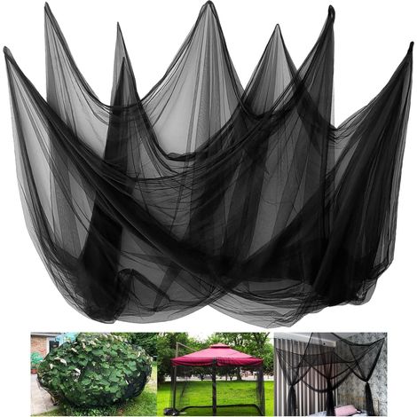 Filet moustiquaire noir 3x10 m, anti-insectes avec 100 attaches, protège légumes, fruits, fleurs et plantes. (1/5)