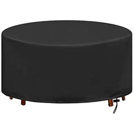 Funda protectora para mesa redonda, impermeable, resistente al viento, funda para muebles, tejido Oxford, funda para muebles de jardín (Ø180 x 110 cm)