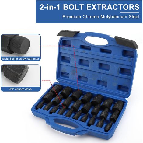 Lot 25 extracteurs vis écrou antivol – extracteur vis cassée haute dureté – pour boulons rouillés et arrondis