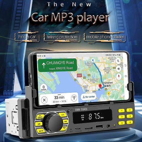 Bluetooth-Autoradio mit MP3-Player, UKW-Radio, Freisprecheinrichtung, USB-/TF-Karten-/AUX-Eingang