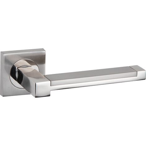 Manilla zamak modelo 610 roseta cuadrada níquel combinado puertas (1/5)