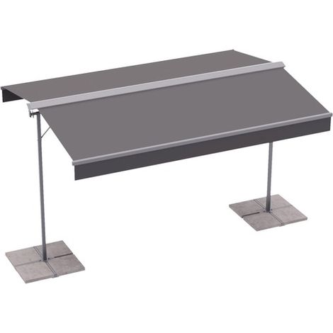 [NEUWERTIG] B-Ware Markiso Standmarkise Mobile Markise Sonnenschutz 4x3 Stoff Gestell RAL 7015 (1/2)