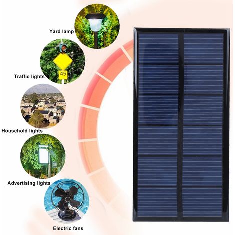 Panneau solaire portable 1W 3V en silicium cristallin pour chargeur d'alimentation DIY extérieur (1/5)