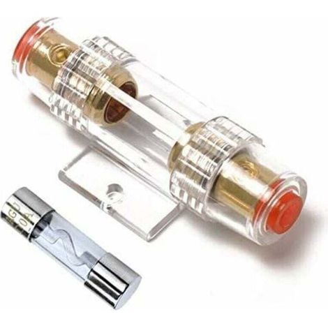 Portafusibili in linea AGU da 4-8 AWG con un fusibile AGU da 100 A per autoradio/allarme/amplificatore/compressore (1/4)