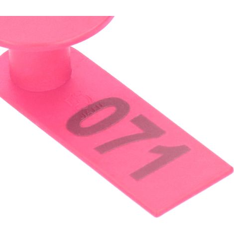 Etiquetas numeradas de TPU rosa para marcar ovejas y cabras – 100 unidades, 336 g (1/5)
