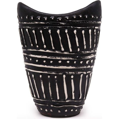 Vase en Forme de Tourbillons - Chocolat- Vendu par 1 (1/4)