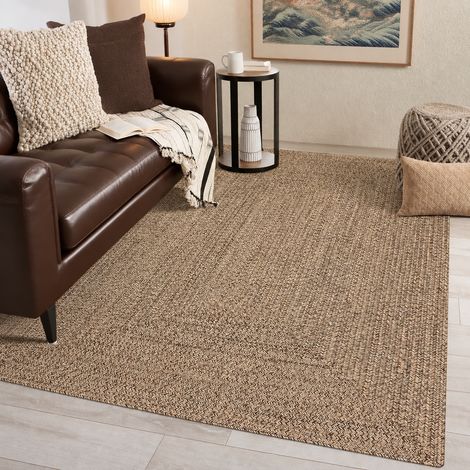 Tapis en jute naturelle tissage durable rectangulaire 200300 cm pour salon 10,2 kg – Livraison gratuite