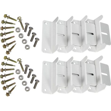 Lot de 2 systèmes de fixation en forme de Z pour montage de panneau solaire, pour caravane, bateau, voiture, camion, domicile, montage hors-réseau sur le toit (8 supports au total) (1/5)