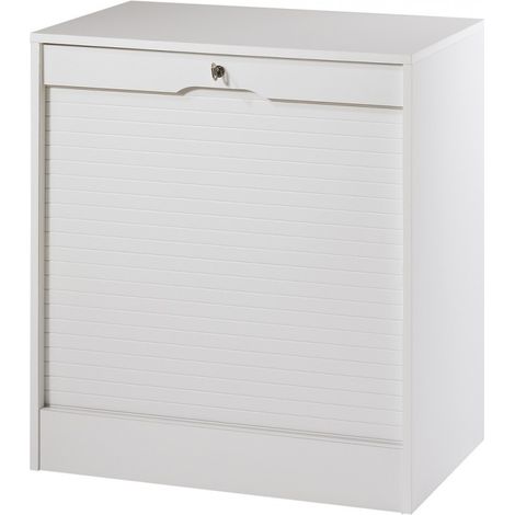 Classeur à Rideau Largeur 70 cm Hauteur 76 cm 8 Niches 2 Kits DS - Coloris: Blanc (1/5)