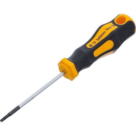 TOURNEVIS PROFIL EN T (POUR TORX) T8 LONGUEUR DE LA LAME 60 MM BGS DIY 7844-T8 (1/3)