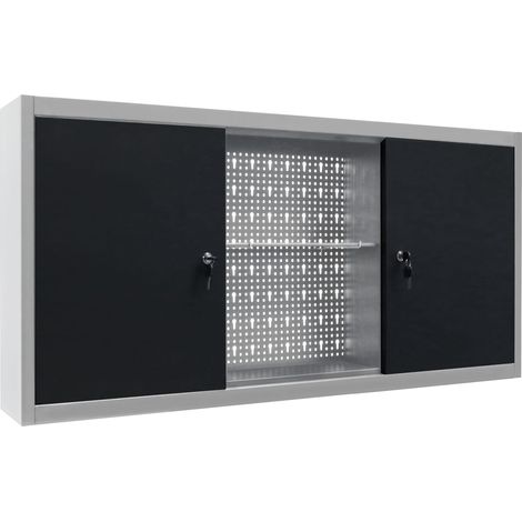 Maison Exclusive - Wand-Werkzeugschrank Industrie-Stil Metall Gra