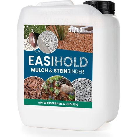EasiHold Mulch & Steinbinder 5 l Bindemittel zum fixieren Steinteppich Gartenweg