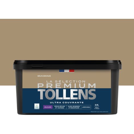 Tollens - Peinture intérieure couleurs - La Sélection Premium Velours - Ultra Couvrante - Brun Bronze 2,5 L - 30m²