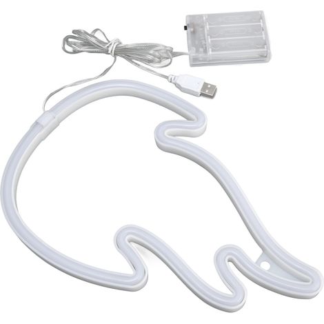 Enseigne lumineuse néon flamme avec double alimentation, idéale pour la décoration murale, chambre, salle de jeux, rouge. (1/5)