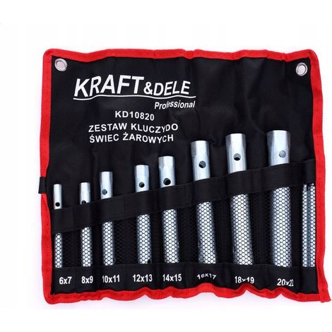 Jeu de clés à bougies de préchauffage 10 pièces – Acier CRV – Dimensions 6-22mm – Pour moteurs diesel