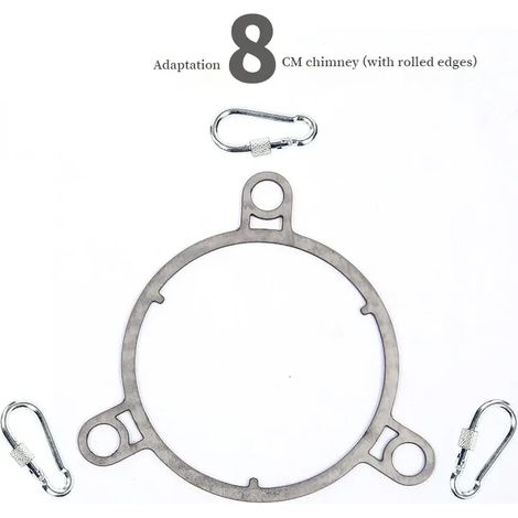 Accessoires de fixation pour pare-vent de conduit de cheminée pour poêles à bois de camping, anneaux de fixation pour pare-vent, accessoires de cheminée, réchauds de cuisine portables (1/5)