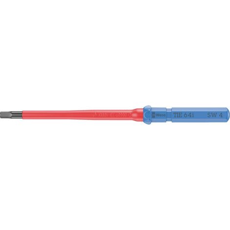 Wera Kraftform Kompakt VDE 64 i 4,0 x 157 mm TIE pour électricien 6 pans intérieurs Lame interchangeable 4.0 mm