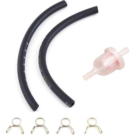 Filtre à Huile D'essence de Carburant de Moto Kit de Filtre à Essence de Moto 6mm pour Gaz Carburant Filtre à Tuyau D'essence + 8mm Tuyau + Clip, pour Moto (1/4)
