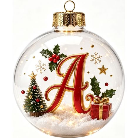 Boule à neige lumineuse transparente en acrylique, décoration de Noël à suspendre au sapin avec un adorable chat de dessin animé, cadeau idéal pour les fêtes. (1/5)