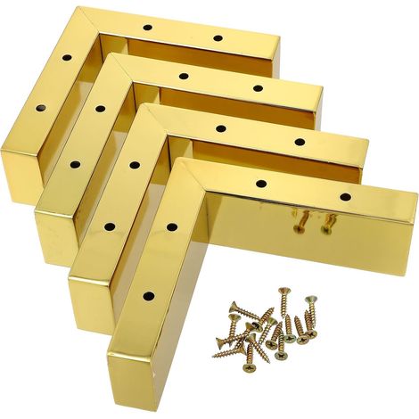 Rehausseur de Meubles en Fer pour Sol en Bois Dur, Pieds Stables et Réglables, pour Table de Chevet et Canapé, Set (1/5)