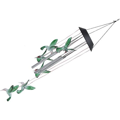 Solarleuchte ohne Verkabelung, intelligente Lichtsteuerung, IP45 wasserdicht, ABS-Aluminiumrohr, Windspiel, Vogelanhänger, farbenfrohe Leuchte für den Außenbereich (1/5)