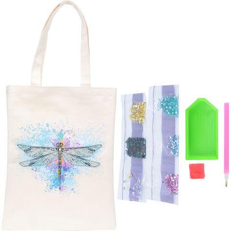 DIY Diamond Painting Shopping Bag Rhinestones Painting Tote Bag with Handles Tool SetBB026 (1/5)