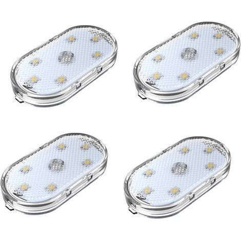 LED Lighting - LED Car Lighting - 8-Piece Pack - LED Interior Ambient Lighting - 7-Color Interior Ambient Lighting - USB Rechargeable Car Reading Light - Portable