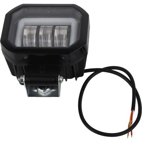 3,5 Zoll 6000K 30W Wasserdichter quadratischer LED-Scheinwerfer mit Angel Eye für Auto, Quad, Boot, Offroad (Bernsteinfarbenes Licht) (1/5)