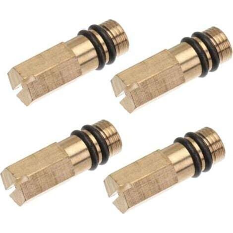 4 Pieces Copper Socket Faucet Fit Stainless Faucets Cap Replacement Single Socket Copper Part Faucet Fitting Golden (1/5)
