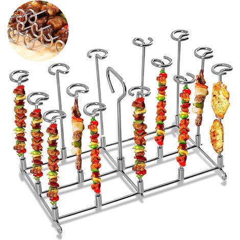 Grille à broche en acier inoxydable pour friteuse à air, support vertical réutilisable pour cuisson
