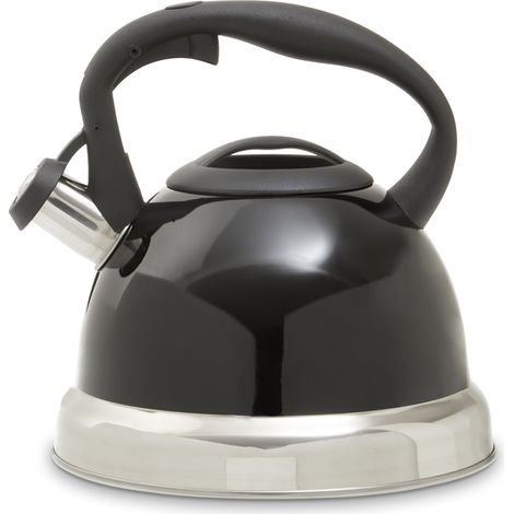 Premier Housewares Black Whistling Kettle - 3.0 Ltr (1/5)